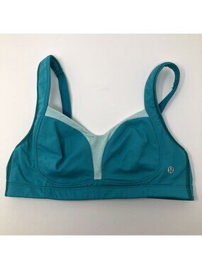Lululemon Ta Ta Tamer II Blue Tropics / Aquamarine Size 34C